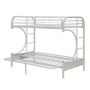 Acme Furniture Eclipse White White 38 x 80 Twin XL / Queen / Futon Bunk Bed Metal Tube - Image 1