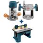 Bosch 12 Amp 2-1/4 HP Variable Speed Plunge and Fixed Base Corded Router Kit with Bonus 15 Amp Corded Benchtop Router Table - Image 1