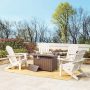 5-Piece 30000-BTU Tiles Top Aluminum Propane Patio Fire Pit and HDPE Folding Adirondack Chairs Set 2022200101 - Image 1