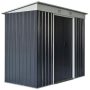 Outsunny 43.25-inch x 85.5-inch x 68.5-inch Black Garden Tool Storage Set w/ Locking Door and Air Vents - Image 1
