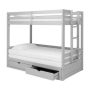 Alaterre Furniture Jasper Dove Gray Twin to King Extending Day Bed w/ Bunk Bed and Storage Drawers - Image 1