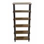 Alaterre Furniture Pomona 70-inch Natural/Black Metal 5-shelf Etagere Bookcase - Image 1