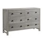 Alaterre Furniture Windsor 6-Drawer Gray Double Dresser Driftwood (36 in. H x 56 in. W x 18 in. D) - Image 1