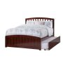 AFI Richmond Walnut Full Platform Bed with Matching Foot Board with Twin Size Urban Trundle Bed - Image 1