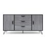 Ameriwood Home System Build Luca 18inch Brown Oak Wide Storage Cabinet w/ Mesh Door - Image 1