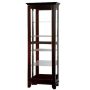 Benjara 75-inch H Dark Walnut Brown Curio Cabinet - Image 1