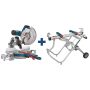 Bosch 15 Amp 12 in. Corded Dual-Bevel Sliding Glide Miter Saw Combo Kit with Bonus Gravity Rise Wheeled Miter Saw Stand - Image 1