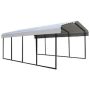 Arrow 12 ft. W x 20 ft. D x 7 ft. H Eggshell Galvanize Steel Carport, Car Canopy and Shelter - Image 1