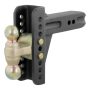 CURT Adjustable Channel Mount w/ Dual Ball (2-1/2in. Shank, 20,000 lbs., 6in. Drop) - Image 1