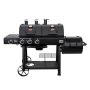 Char-Griller Texas Trio 3-Burner Dual Fuel Grill with Smoker in Black - Image 1