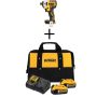 DEWALT 20-Volt Li-Ion Cordless Brushless 3-Speed 1/4 inch Impact Driver (Tool-Only) w/ 20-V Battery 5.0 Ah (2-Pk), Charger & Bag - Image 1