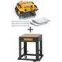 DEWALT 15 Amp Corded 13 inch Heavy-Duty 2-Speed Thickness Planer w/ Knives and Tables w/ Bonus Planer Stand - Image 1