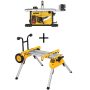 DEWALT 8-1/4 in. Compact Jobsite Tablesaw with Bonus Heavy-Duty Rolling Table Saw Stand - Image 1