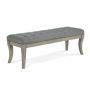 Dorel - Living Simon Taupe Rectangular Tufted Bench - Image 1