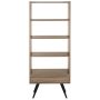 Safavieh 63-inch Light Brown/Black Wood 4-shelf Etagere Bookcase - Image 1