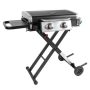 Razor Razor 2-Burner Portable LP Gas Griddle w/ Lid and Folding Cart in Black - Image 1