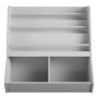 Ameriwood Home Lauren 36.3-in. Dove Gray 3-Shelf Bookcase and Toy Storage - Image 1
