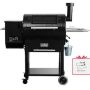 ASMOKE 700 sq. in. Skylights Wood Pellet Grill and Smoker with Smart Meat Thermometer in Black - Image 1