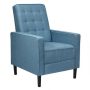 Boyel Living - Rubber Wood Blue Power Reclining Back Chair Fabric Recliners Chair - Image 1