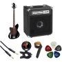 Ibanez - TMB100L Talman Bass Standard Series Electric Bass Guitar Starter Kit (Left-Handed, Black) - Image 1