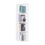 Basicwise 51inch White Wood 4-shelf Corner Bookcase - Image 1