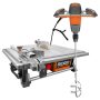 RIDGID 6.5 Amp Corded 7 in. Table Top Wet Tile Saw with Single-Paddle Mixer - Image 1