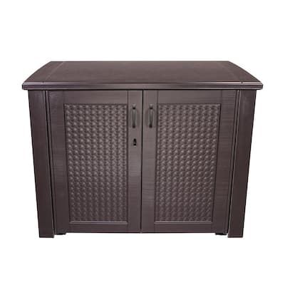 Rubbermaid-Patio-Chic-123-gal-Resin-Basket-Weave-Patio-Cabinet-in-Brown