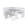 Linon Home Decor - Ardmore 3 Piece White and Grey Breakfast Nook Dining Set - Image 1