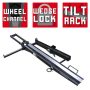 DK2 400 lb. Capacity Hitch Mounted Motorcycle Carrier with Adjustable Front Wheel Channel - Image 1