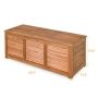 47 Gal. Deck Outdoor Storage Bench Acacia Wood Box - Image 1