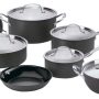 Cuisinart - GreenGourmet Hard-Anodized Nonstick 12-Piece Cookware Set - Black - Image 1