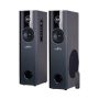 beFree Sound - 8-in. Powered 3-Way Floor Speakers (Pair) - Black - Image 1