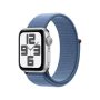 Apple Watch SE (GPS) 40mm Silver Aluminum Case with Winter Blue Sport Loop - Silver - Image 1