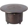 Fire Sense - Florence Woven Round Aluminum LPG Fire Pit - Antique Bronze - Image 1
