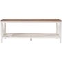 Walker Edison Rectangular Farmhouse Solid Pine Wood Coffee Table - Reclaimed Barnwood - Image 1