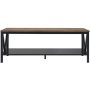 Walker Edison Rectangular Farmhouse Solid Pine Wood Coffee Table - Reclaimed Barnwood - BBF48NATCTBRO - Image 1