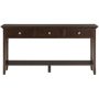 Simpli Home - Acadian Rustic Wood 3-Drawer Table - Brunette Brown - Image 1