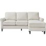 Serta - Harmon L-Shaped Fabric 2-Piece Sectional Sofa - Cream - Image 1
