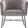 Adore Decor - 4-Leg Metal and Velvet Plush Accent Chair - Gray - Image 1
