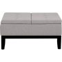 Simpli Home - Dover Square Contemporary Wood/Foam Ottoman With Inner Storage - Gray Cloud - Image 1