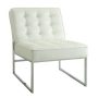 OSP Home Furnishings - Anthony 26” Wide Chair w/ Chrome Base - White - Image 1