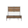 Walker Edison Industrial Queen Size Metal and Wood Plank Bed - Brown - Image 1