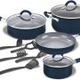Bella Pro Series Non-Stick Aluminum 12-Piece Cookware Set - Ink Blue - Image 1