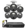Swann Master Series 4K, 8-Channel, 6-Camera, Indoor/Outdoor PoE Wired 4K UHD 2TB HDD NVR Security Surveillance System - White - Image 1