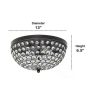 Lalia Home Crystal Glam 2 Light Ceiling Flush Mount - Restoration Bronze - Image 1
