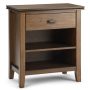 Simpli Home Artisan Bedside Table - Rustic Natural Aged Brown - Image 1
