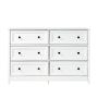 Walker Edison - Classic Grooved 6-Drawer Dresser - White - Image 1