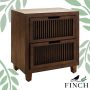 Adore Decor - Sawyer 2-Drawer Cabinet - Brown - Image 1