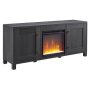 Camden&Wells - Chabot Crystal Fireplace TV Stand for TVs up to 65" - Charcoal Gray - Image 1