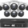 Swann Master Series 4K, 8-Channel, 8-Camera, Indoor/Outdoor PoE Wired 4K UHD 2TB HDD NVR Security Surveillance System - Image 1